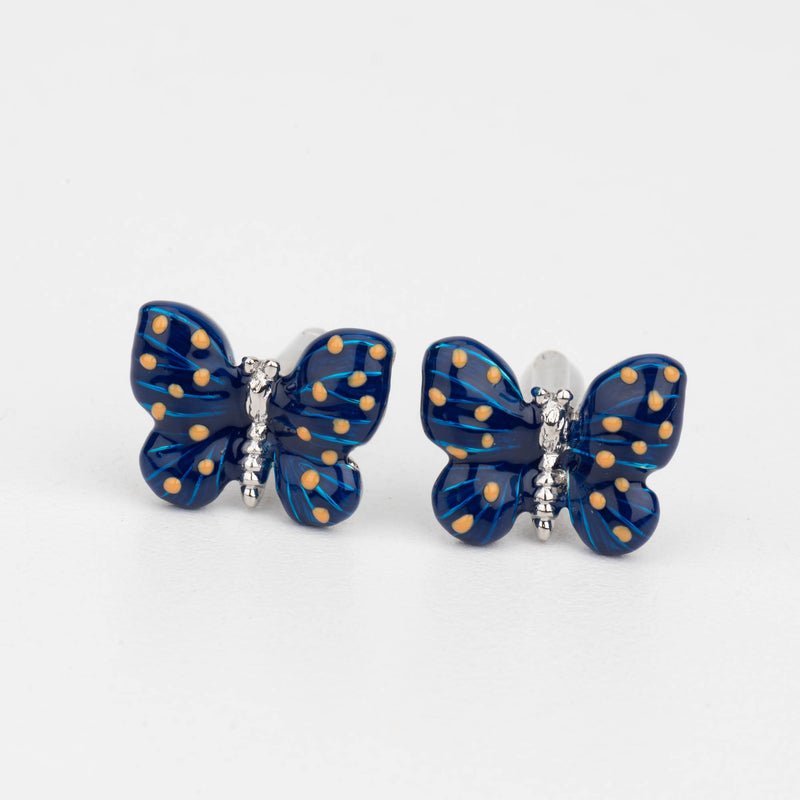 Butterfly Enamel Metal Cufflinks