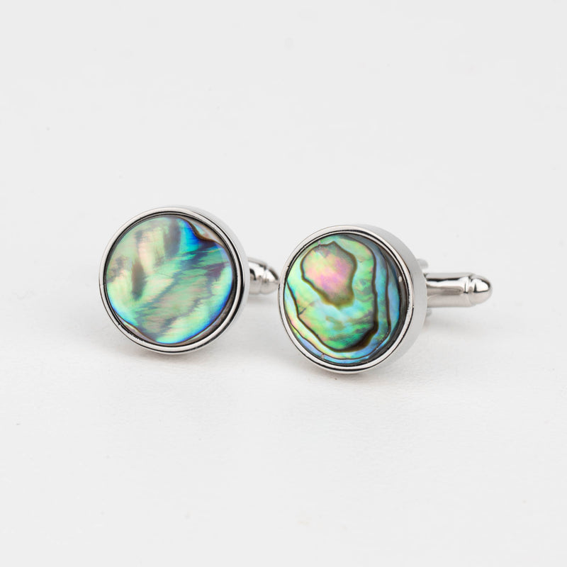 Round Abalone Cufflink