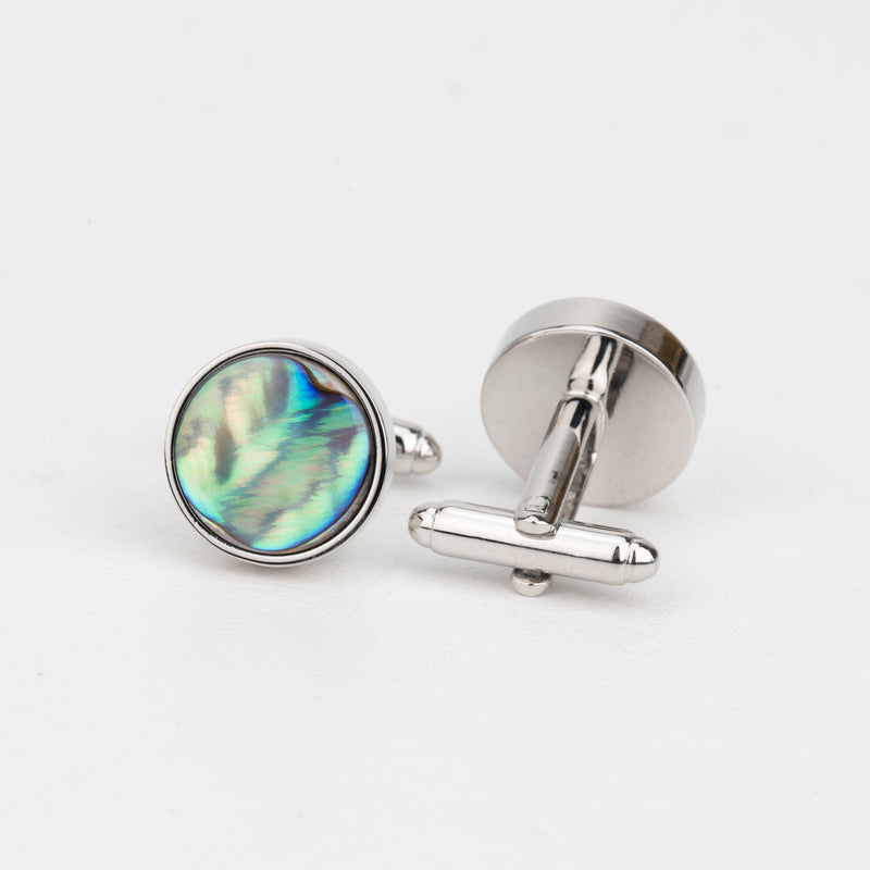 Round Abalone Cufflink