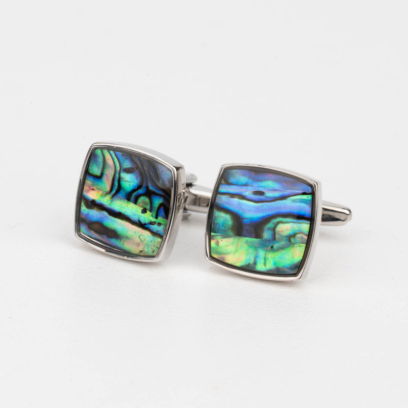 Square Abalone Shell Cufflink