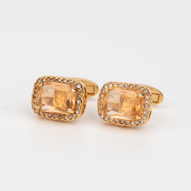 Large Rectangle CZ cufflink