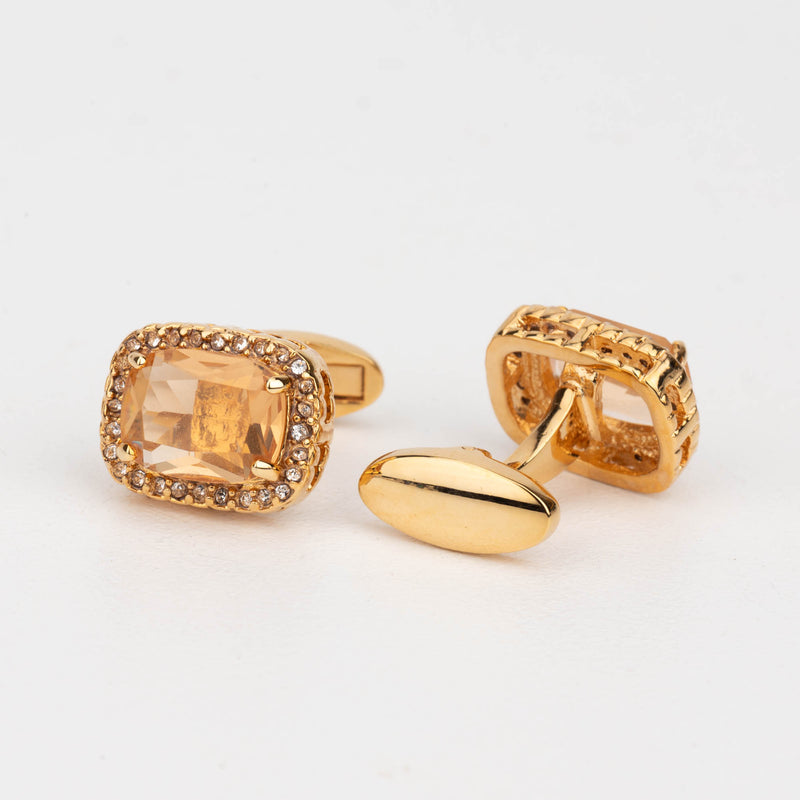 Large Rectangle CZ cufflink