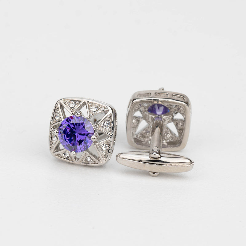 Large Square CZ cufflink