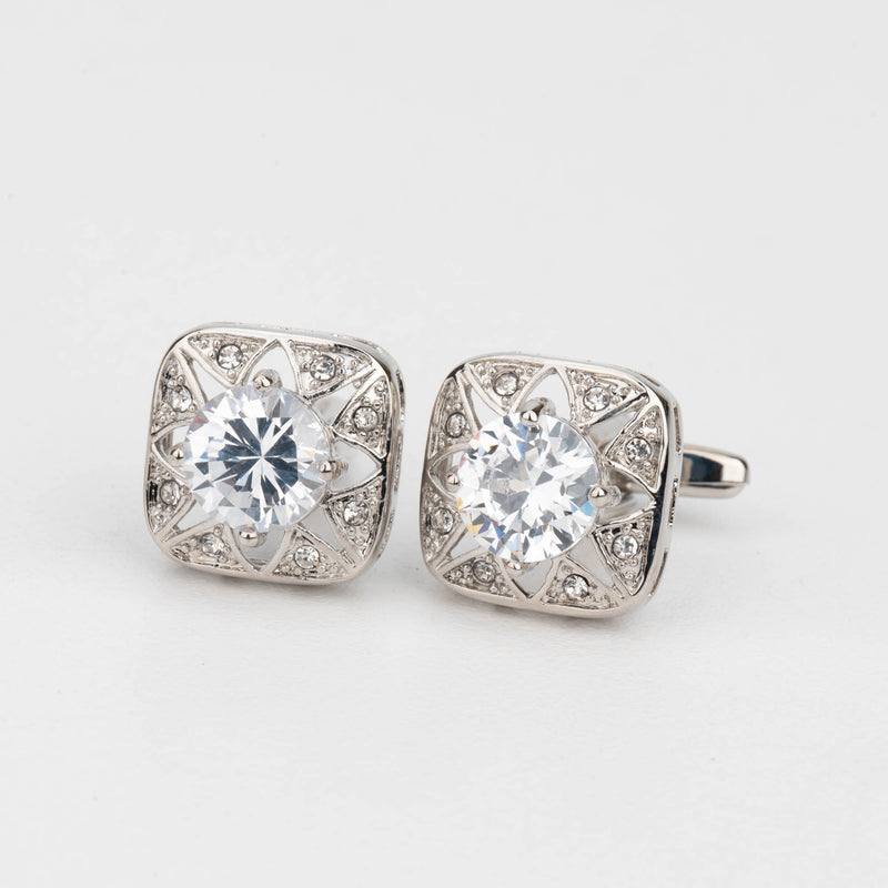 Large Square CZ cufflink