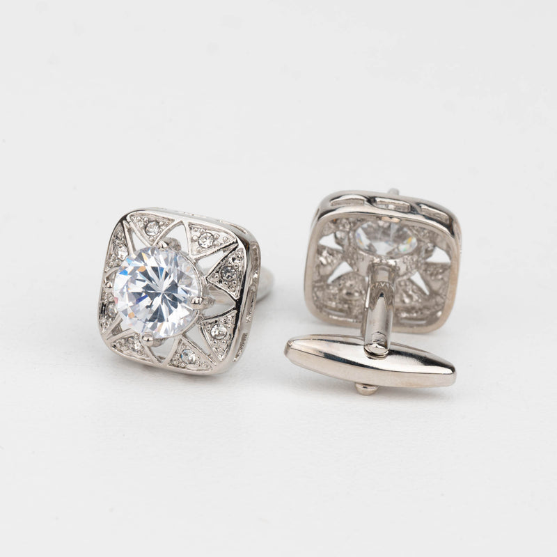 Large Square CZ cufflink