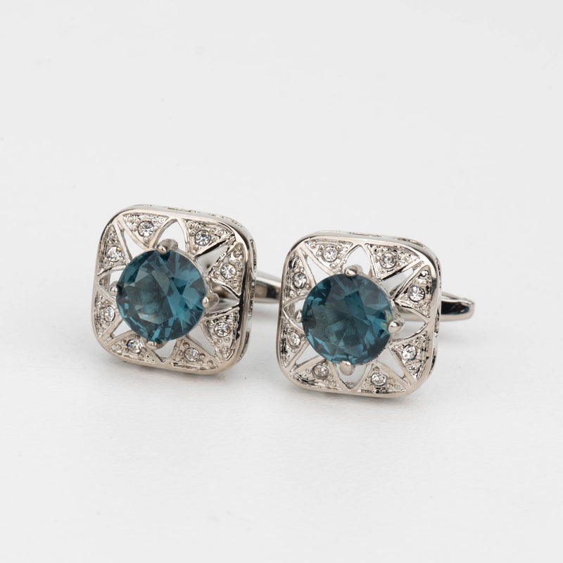 Large Square CZ cufflink