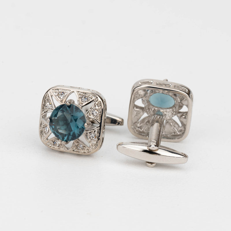 Large Square CZ cufflink