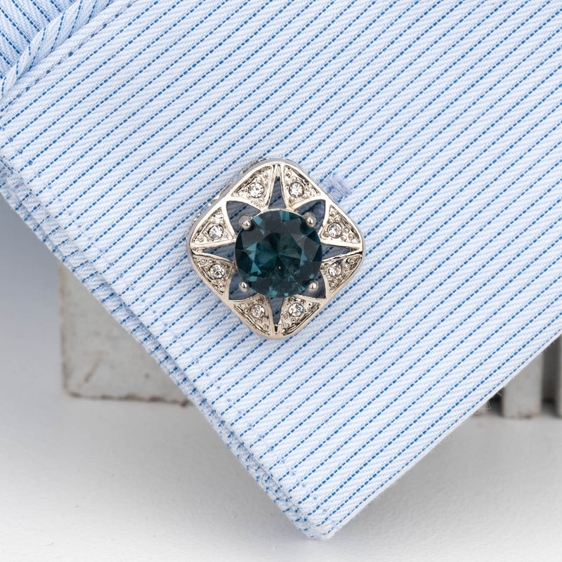 Large Square CZ cufflink