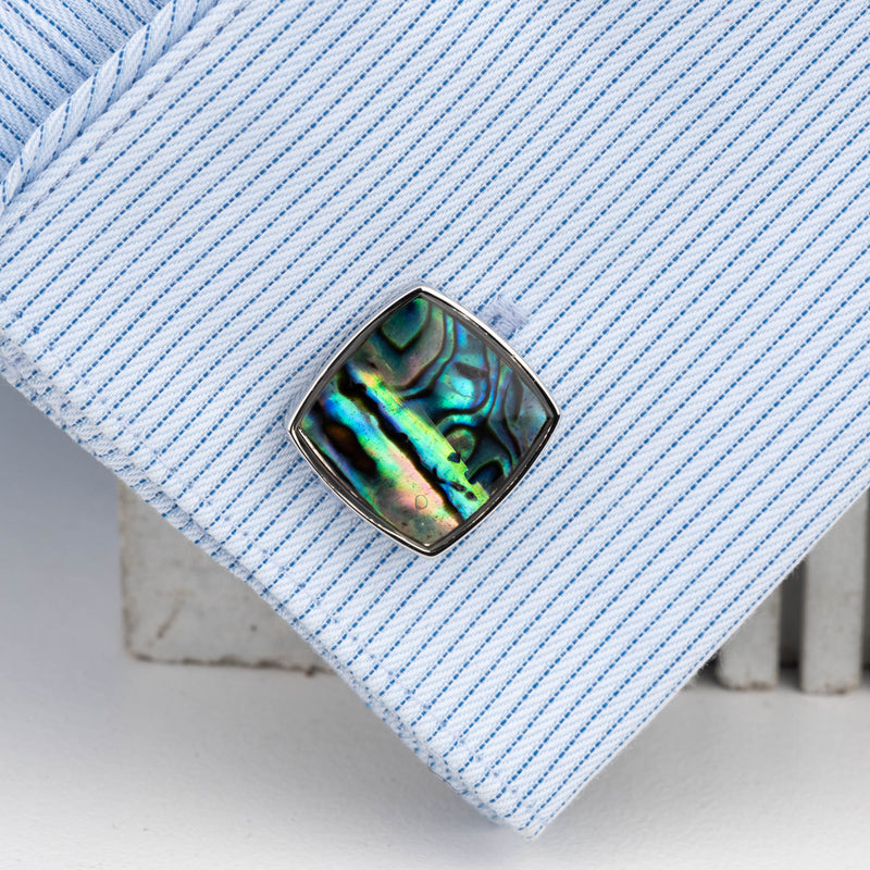 Square Abalone Shell Cufflink