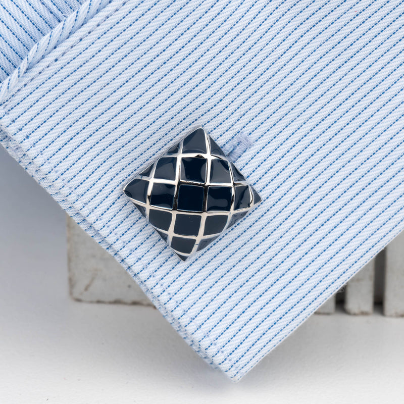 Enamel Geometry Cufflink