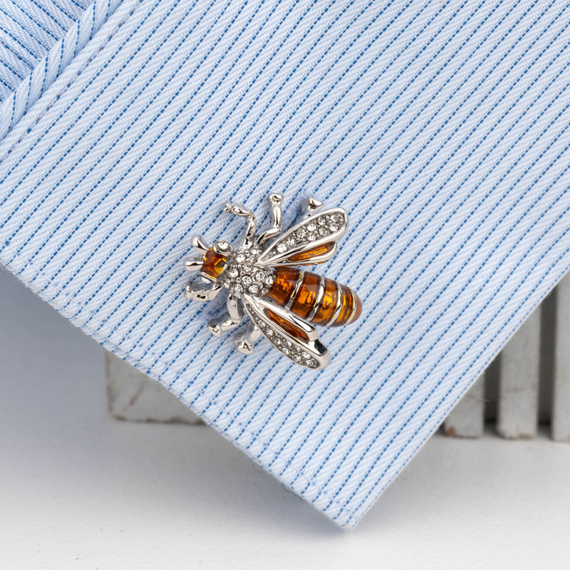 Hornet Enamel Metal Cufflinks