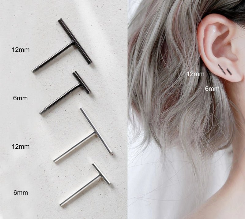 Tiny Bar Stud Earring