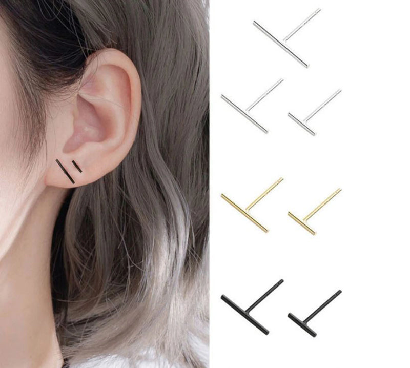 Tiny Bar Stud Earring