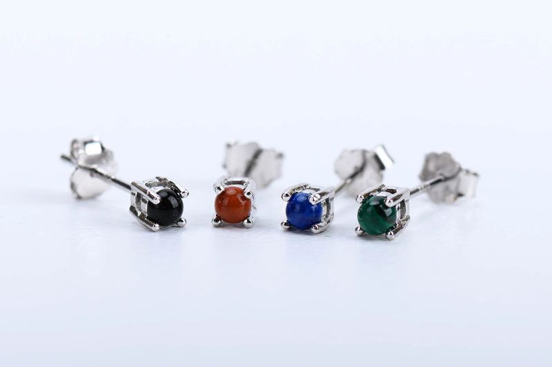 Tiny 3mm Gemstone Stud