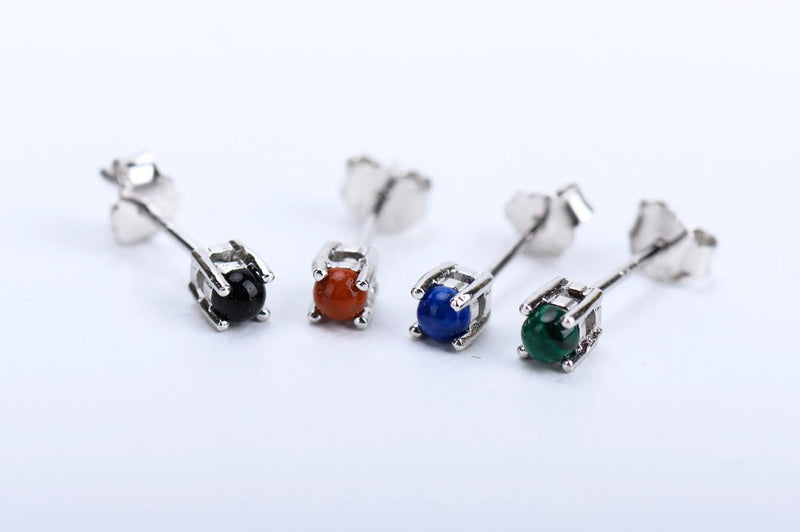 Tiny 3mm Gemstone Stud