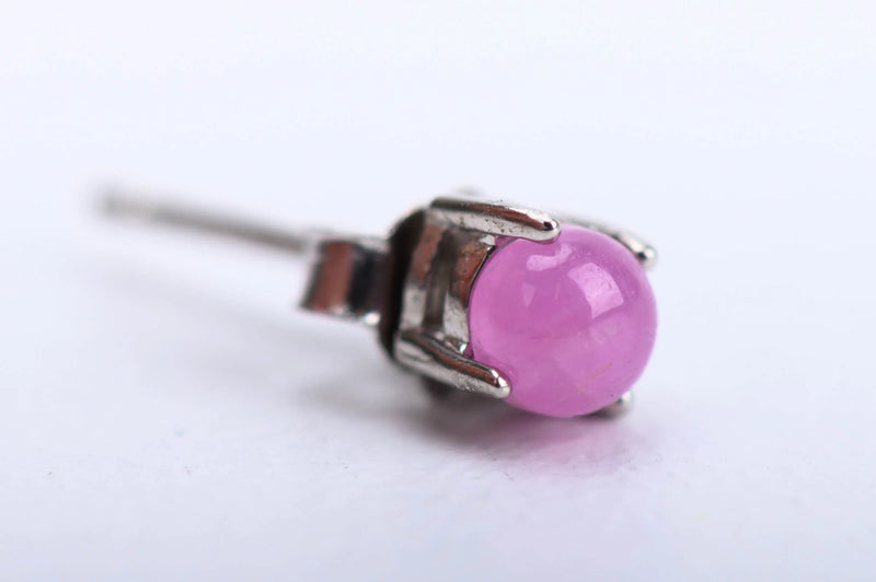 Tiny 4mm Genuine Gemstone Stud