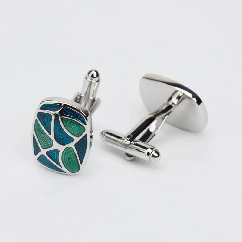 Enamel Leaf Cufflink