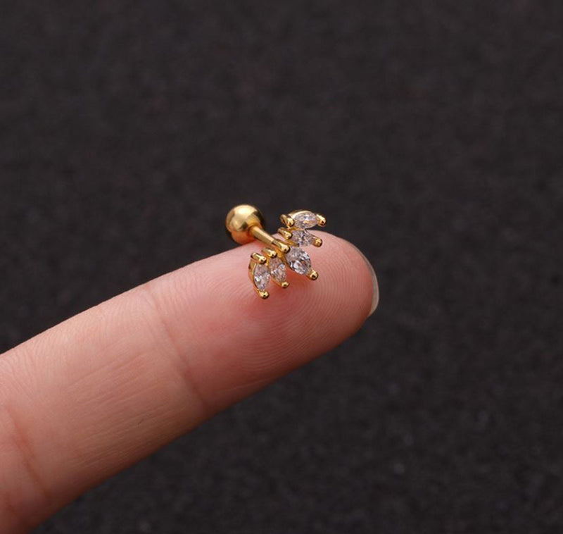 Flower Gold Diamond Conch