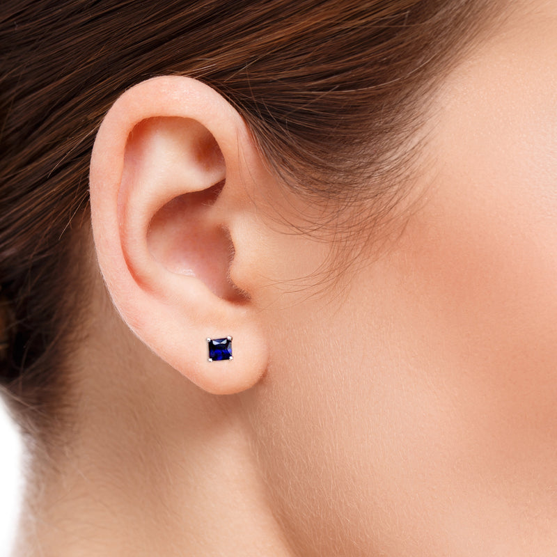 Royal Blue Sapphire Earring