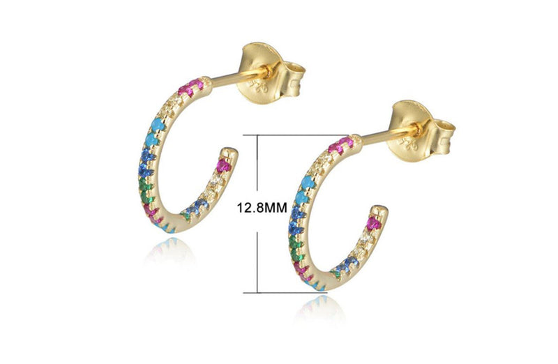 Rainbow CZ Studs