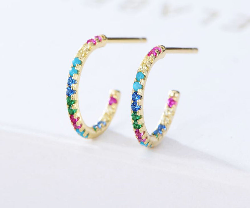 Rainbow CZ Studs