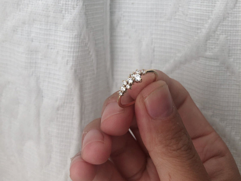 Stackable dainty silver ring