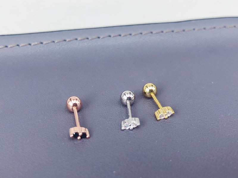 Tiny Dainty CZ Stud Earring