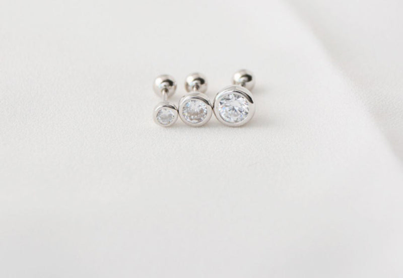 Dainty CZ Ballend Studs