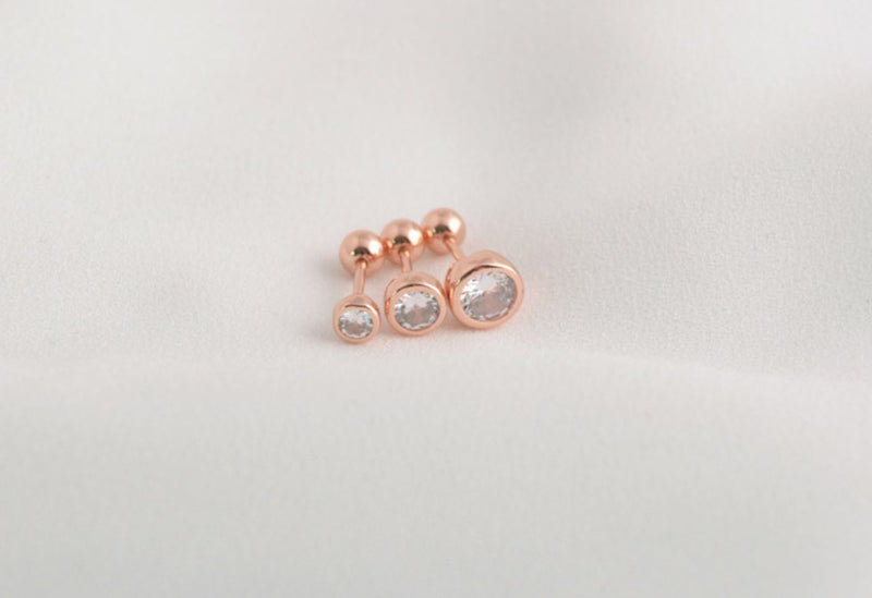 Dainty CZ Ballend Studs