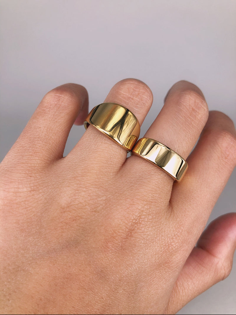 Wide Chunky Gold Ring