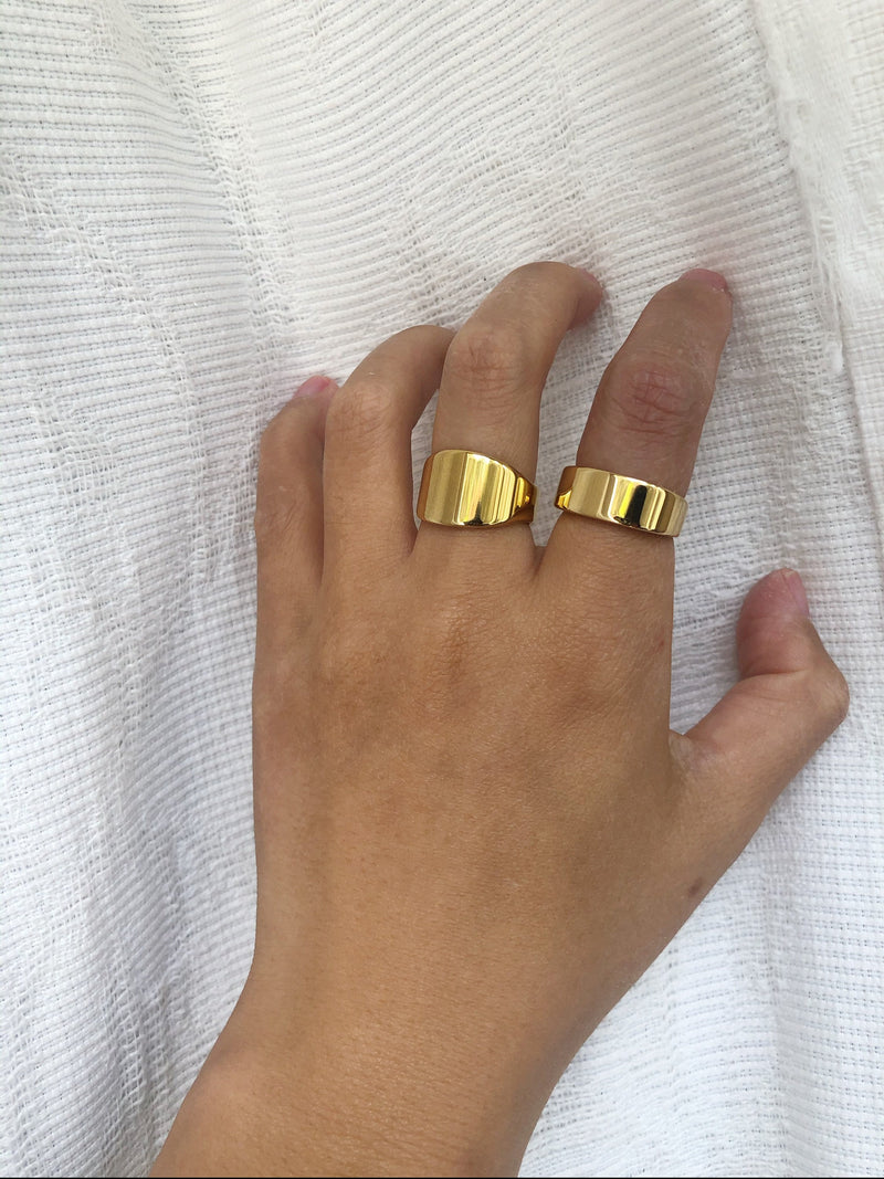 Wide Chunky Gold Ring