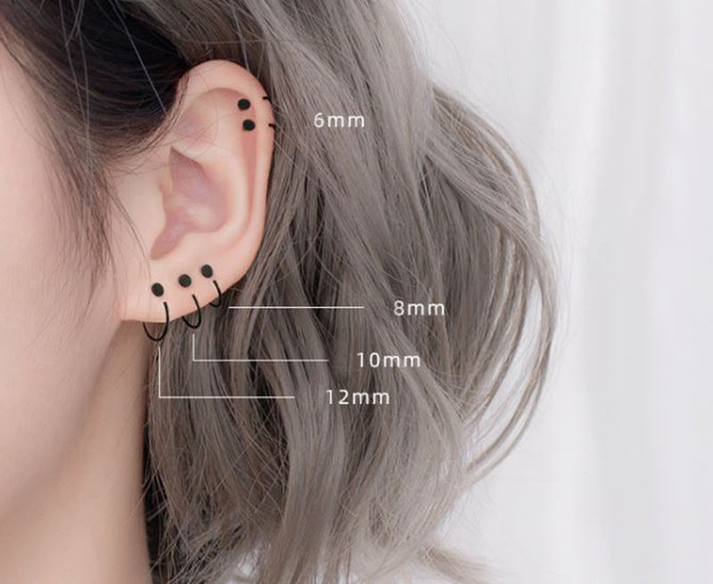 Dot Head Wire Earring