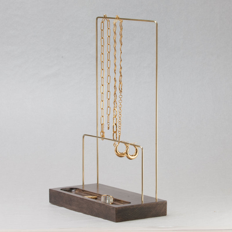 Classic Compact Jewelry Stand with Ring Dish