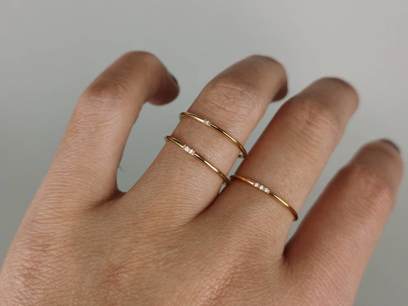 Super Skinny CZ Band Ring