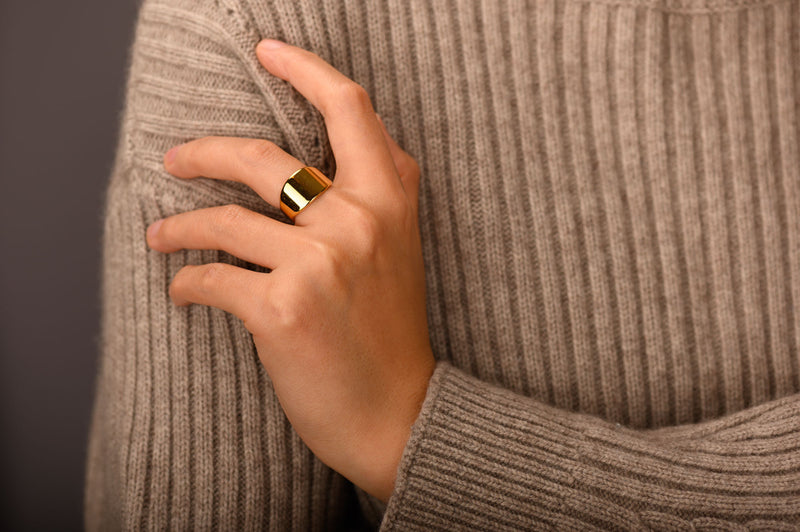 Wide Chunky Gold Ring