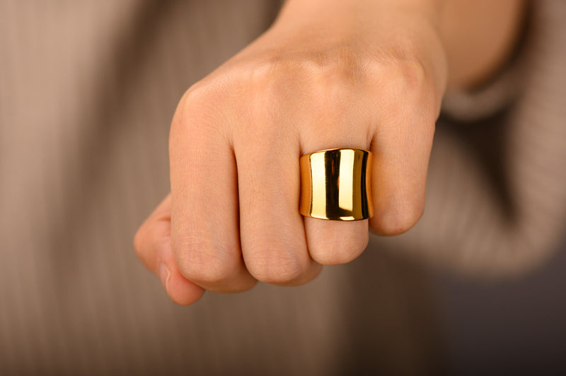 Minimalist Gold Cuff Ring