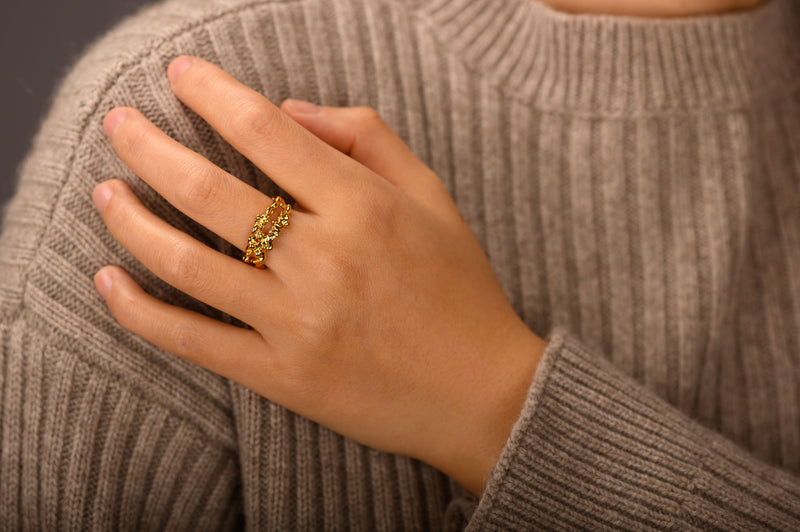 Textured Gold Ring