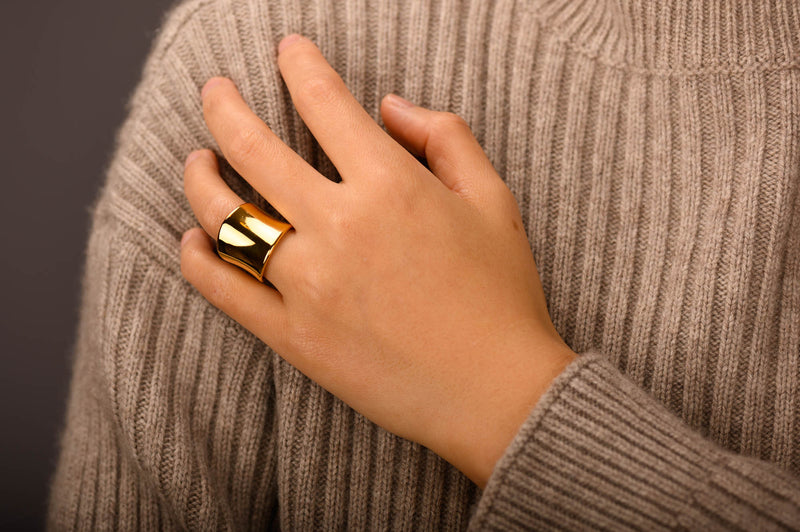 Minimalist Gold Cuff Ring