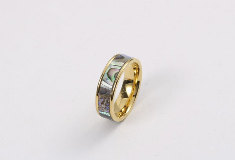 Abalone Shell-Inlay Ring