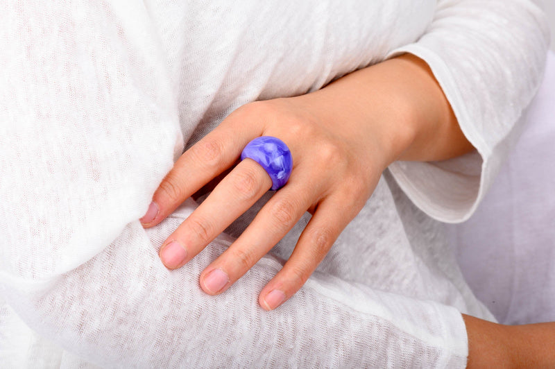 Bold Oversize Acrylic Dome Ring