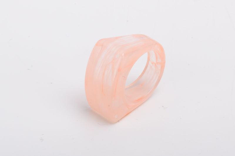 Bold Oversize Acrylic Geometry Ring