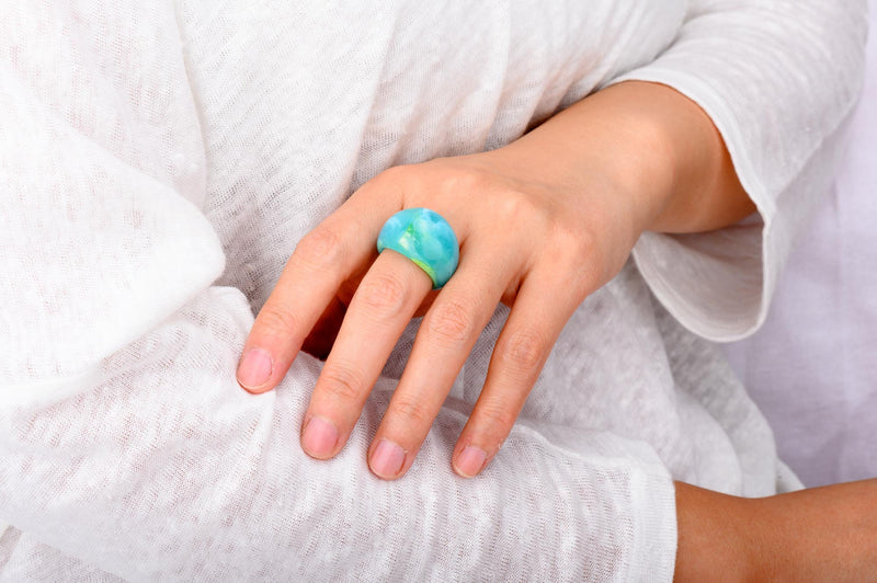 Bold Oversize Acrylic Dome Ring