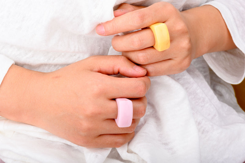 Bold Oversize Acrylic Geometry Ring